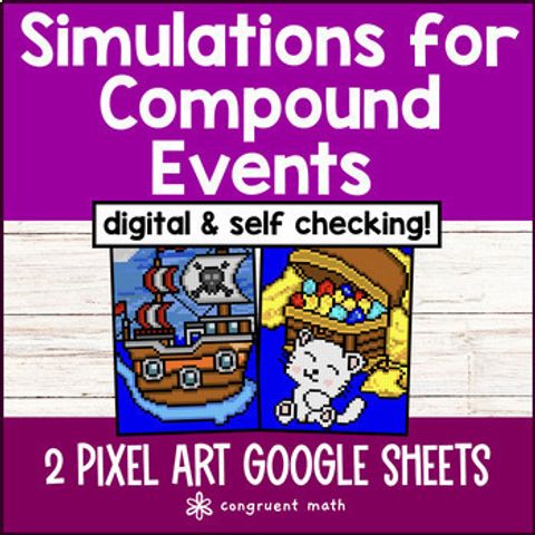 Thumbnail for Simulations for Compound Events Digital Pixel Art | Probability Compound Events