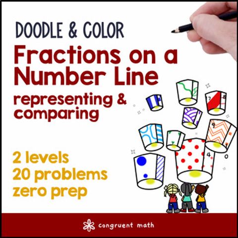 Thumbnail for Fractions on a Number Line | Doodle Math: Twist on Color by Number