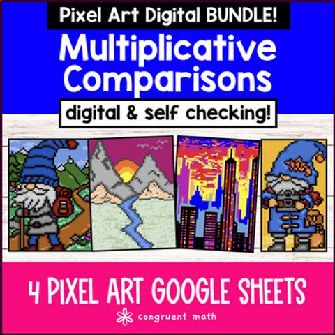 Thumbnail for Multiplicative Comparison Digital Pixel Art Multiplication Division Word Problem
