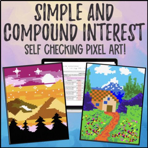 Thumbnail for Simple and Compound Interest Digital Pixel Art