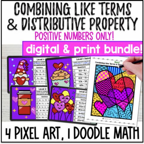 Thumbnail for Combining Like Terms & Distributive Property | Simplify Algebraic Expressions