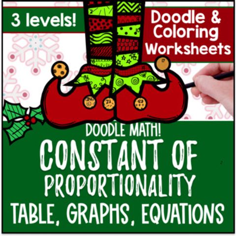 Thumbnail for Constant of Proportionality | Doodle Math, Twist on Color by Number Worksheets