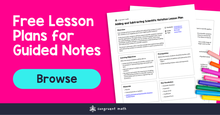 Free Lesson Plans for Guided Notes