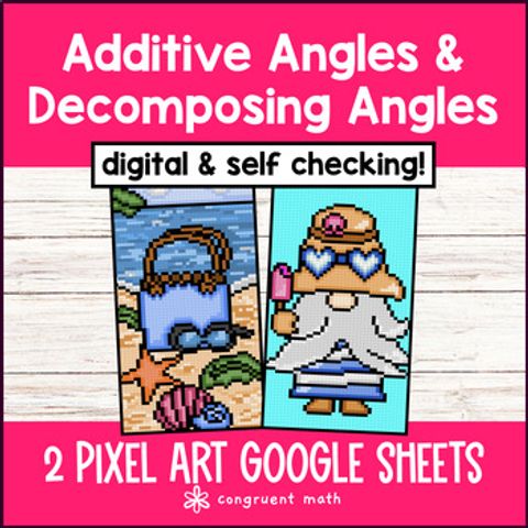 Thumbnail for Additive Angles and Decomposing Angles 4th Grade Digital Pixel Art 4.MD.C.7