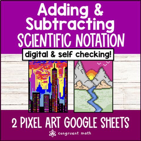 Thumbnail for Adding & Subtracting Scientific Notation Pixel Art