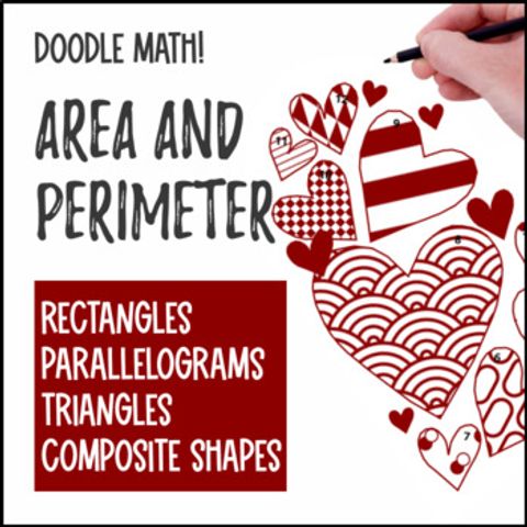 Thumbnail for Area and Perimeter of Composite Figures Doodle & Color by Number Worksheets CCSS