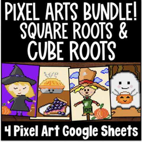 Thumbnail for Square & Cube Roots Pixel Art | Perfect Squares & Cubes Equations 8.EE.A.2