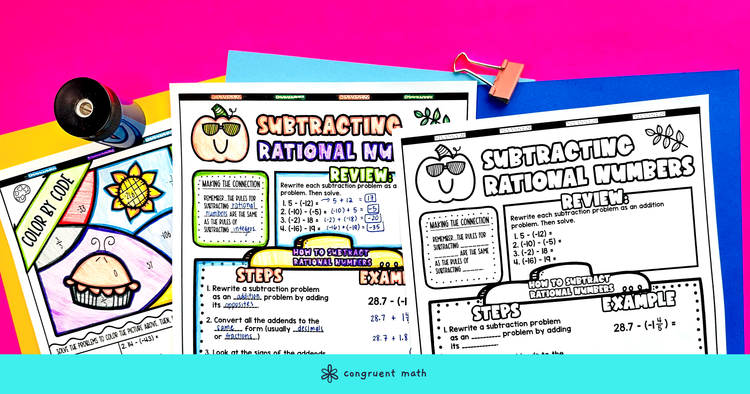 Adding & Subtracting Rational Numbers Guided Notes