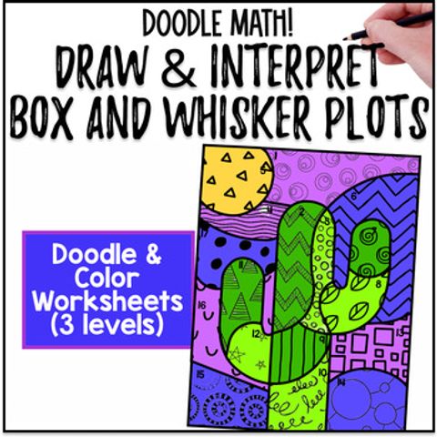 Thumbnail for Box & Whisker Plots | Doodle Math: Twist on Color by Number | Data & Statistics