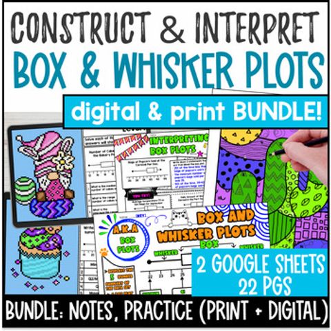 Thumbnail for Box & Whisker Plots Guided Notes & Activity BUNDLE | Digital & Print