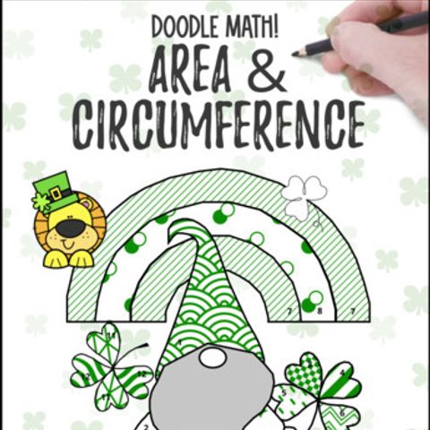 Thumbnail for Area and Circumference of Circles | Doodle & Color by Number Worksheets