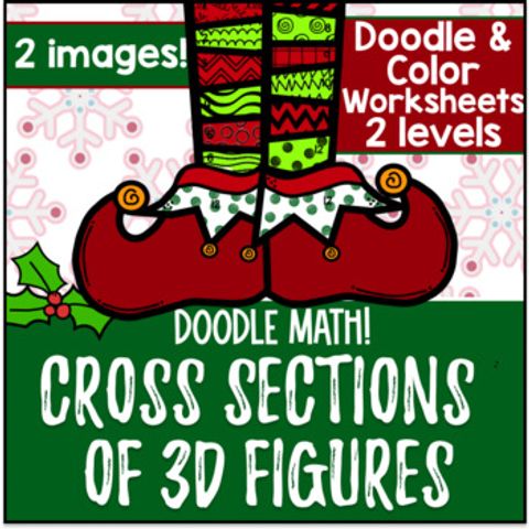 Thumbnail for Winter Cross Sections of 3D Figures | Doodle Math: Twist on Color by Number