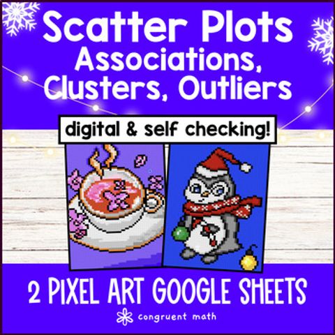 Thumbnail for [Christmas] Associations Trends Scatter Plots Digital Pixel Art Linear Nonlinear