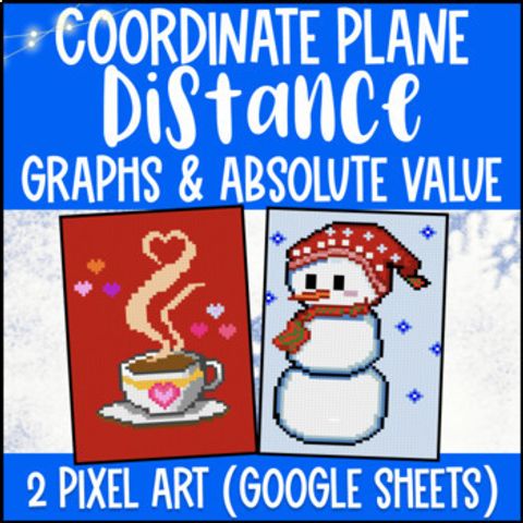 Thumbnail for [Christmas] Distance on the Coordinate Plane Absolute Value Digital Pixel Art