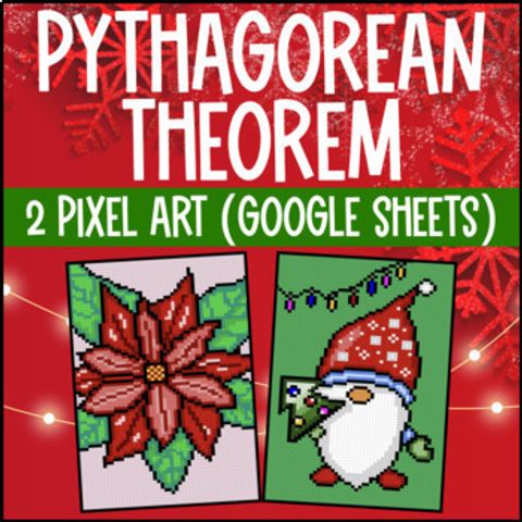 Thumbnail for [Christmas] Pythagorean Theorem Pixel Art | Triangle Hypotenuse & Leg