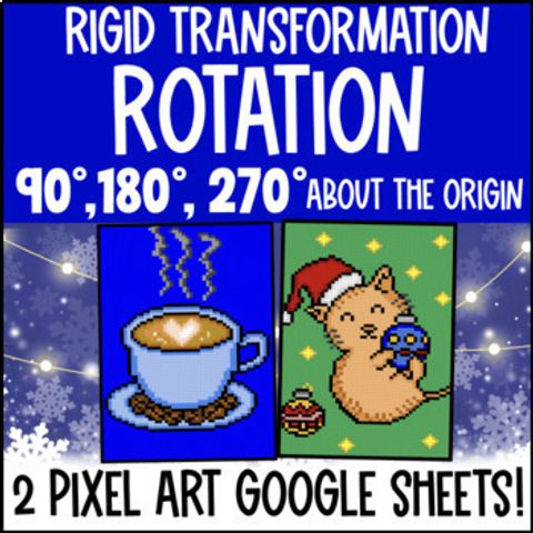 Thumbnail for [Christmas Winter] Rotations About the Origin Digital Pixel Art Transformations