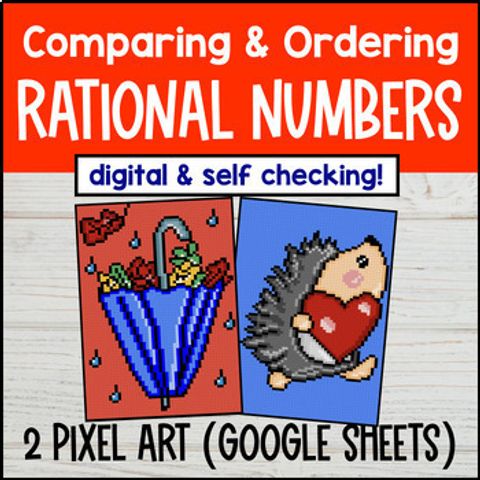 Thumbnail for Comparing & Ordering Rational Numbers Pixel Art