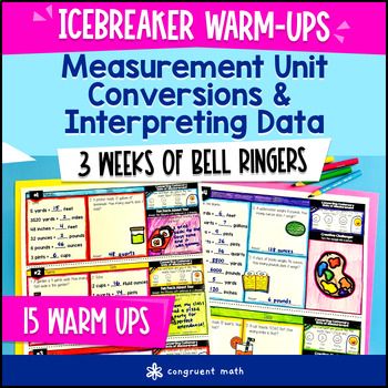 Converting Units of Measurements 5th Grade Math Warm Ups CCSS TEKS Bell Ringers