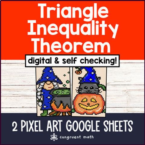 Thumbnail for [Free] Triangle Inequality Theorem Pixel Art | Digital Math Freebie