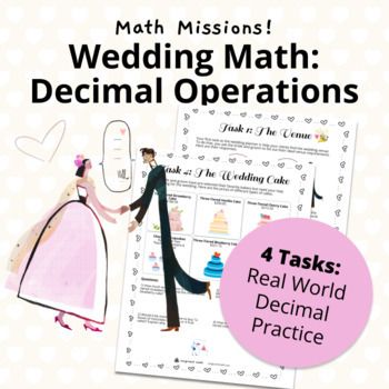 Decimal Operations Real-Life Math Project | Wedding Math