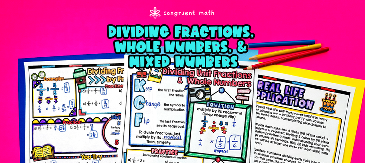 Dividing Unit Fractions, Fractions, and Whole Numbers Lesson Plan