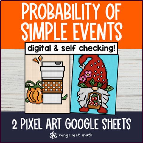 Thumbnail for Probability of Simple Events Digital Pixel Art | Uniform Probability Model