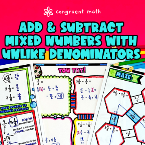 Thumbnail for Adding & Subtracting Mixed Numbers (Unlike Denominators)