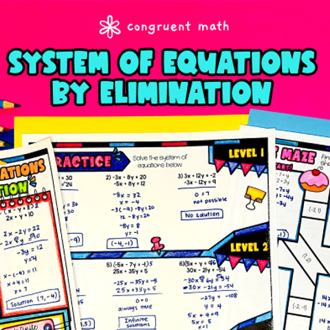 Thumbnail for System of Equations by Elimination (Simultaneous Equations)