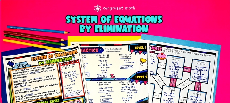 System of Equations by Elimination (Simultaneous Equations)