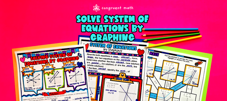 System of Equations by Graphing Guided Notes w/ Doodles | Simultaneous Equations by Graphing