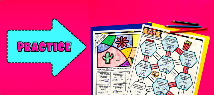 Checking whether values from a specified set will make the equation or inequality true practice