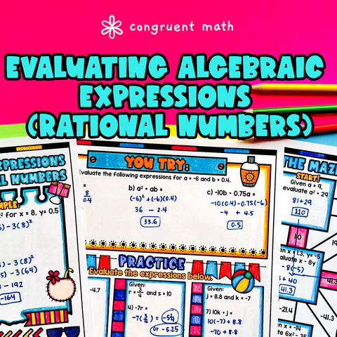 Thumbnail for Evaluating Algebraic Expressions  (Rational Numbers)