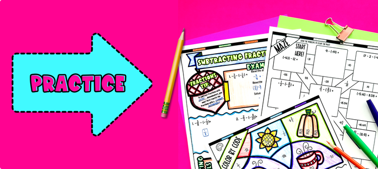 Practice Subtracting Rational Numbers