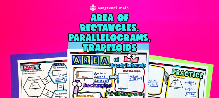 Area of Parallelograms, Trapezoids, and Rectangles