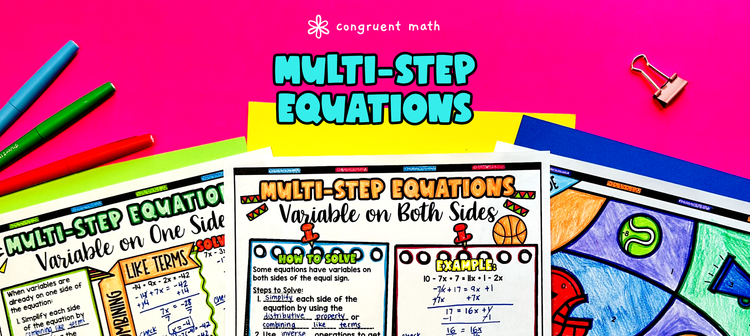 Multi-Step Equations with Variables on One Side and Both Sides