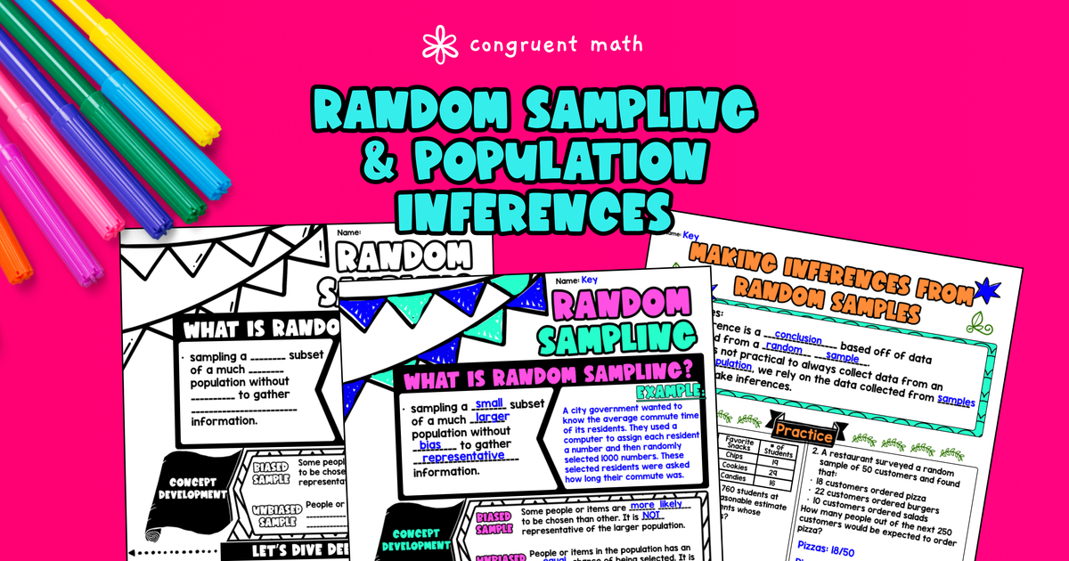 Random Sampling and Population Inferences | Congruent Math