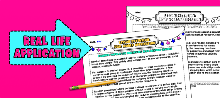 real life application random sampling