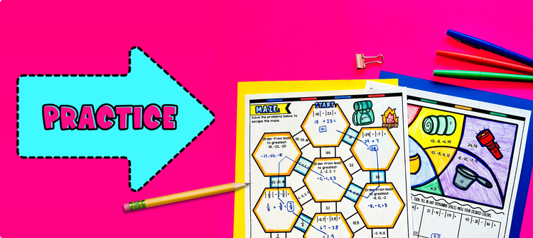 Comparing and Ordering Integers Absolute Value of Rational Numbers Practice