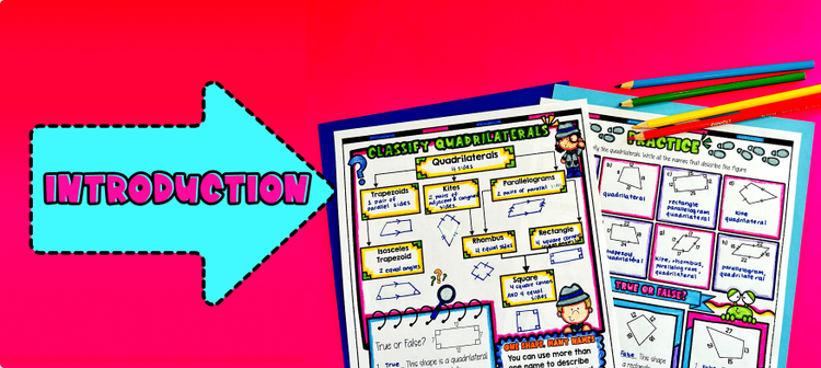 Classifying Quadrilaterals Introduction Lesson Plan Guided Notes with Doodles