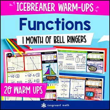 Identify & Evaluate Functions 8th Grade Math Warm Ups CCSS | Linear Nonlinear