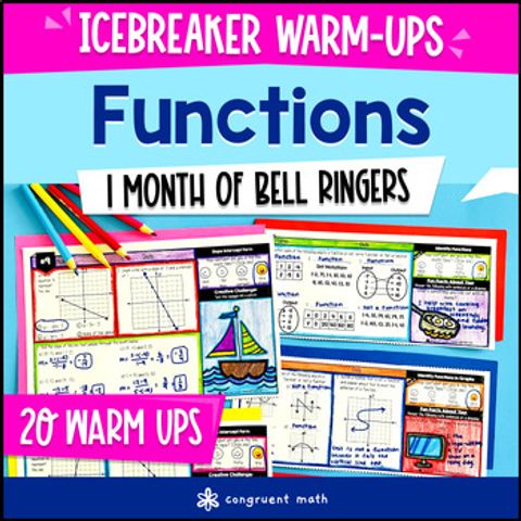 Thumbnail for Identify & Evaluate Functions 8th Grade Math Warm Ups CCSS | Linear Nonlinear