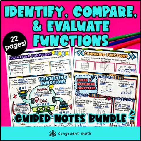 Thumbnail for Identifying & Comparing Linear vs. Nonlinear Functions Guided Notes with Doodles