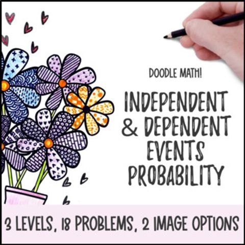 Thumbnail for Independent and Dependent Probability | Doodle Math: Twist on Color by Number