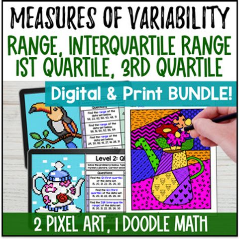 Thumbnail for Interquartile Range Activity BUNDLE | Digital & Print | Measures of Variability