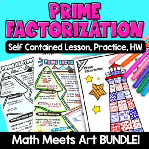 Thumbnail for Prime Factorization Topic BUNDLE | Guided Notes | Factor Trees