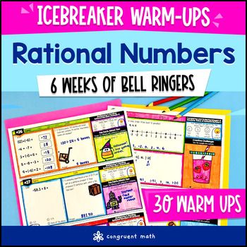 Rational Numbers 7th Grade Math Warm Ups | Integers, Rational Number Operations