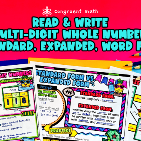 Thumbnail for Place Value, Reading & Writing Whole Numbers in Standard and Expanded Form Lesson Plan