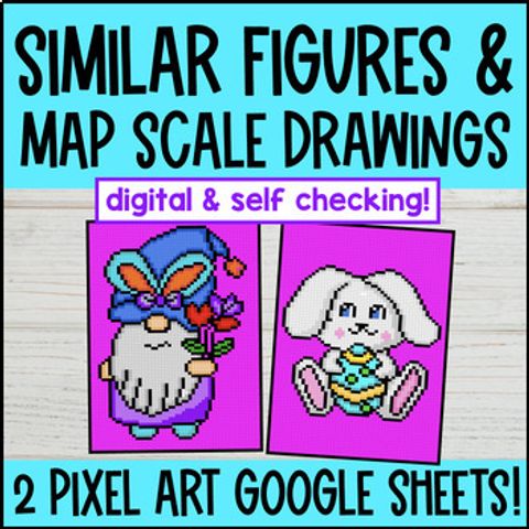 Thumbnail for Similar Figures Digital Pixel Art | Scale Factors, Map Scale Drawings | Google