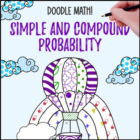 Thumbnail for Simple and Compound Probability | Doodle Math: Twist on Color by Number