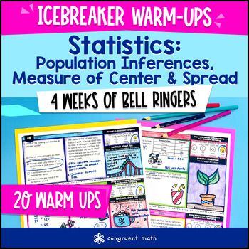 Statistics Population Inferences Random Samples 7th Grade Warm Ups CCSS TEKS